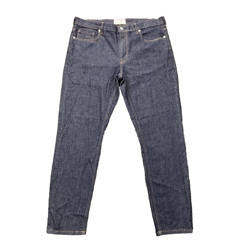 Everlane Jeans Mens 34x28 Blue Slim Fit Straight Leg Mid Rise Stretch Denim